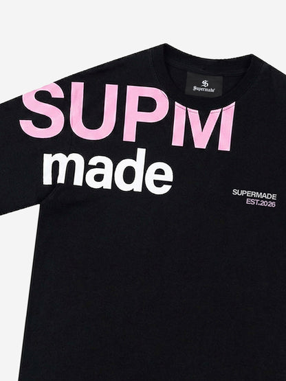 Oversized Letter Print Cotton T-Shirt