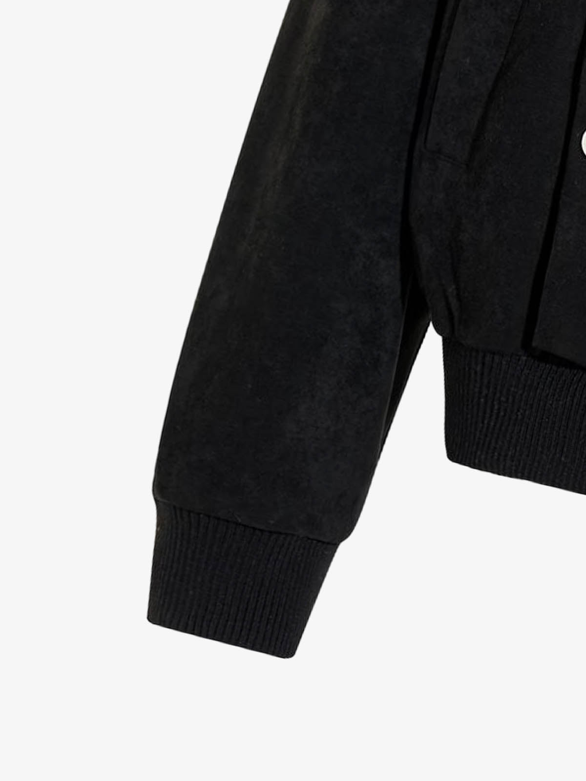 Vintage Stand Collar Metal Button-Structured Bomber Jacket