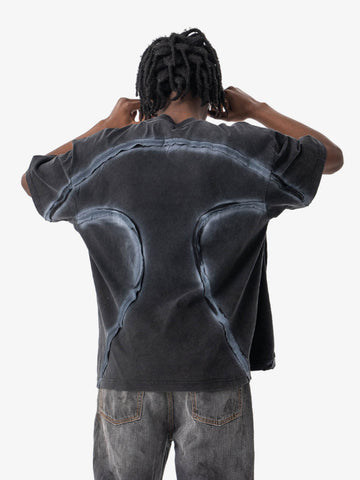 Retro Structured Panels T-Shirt 