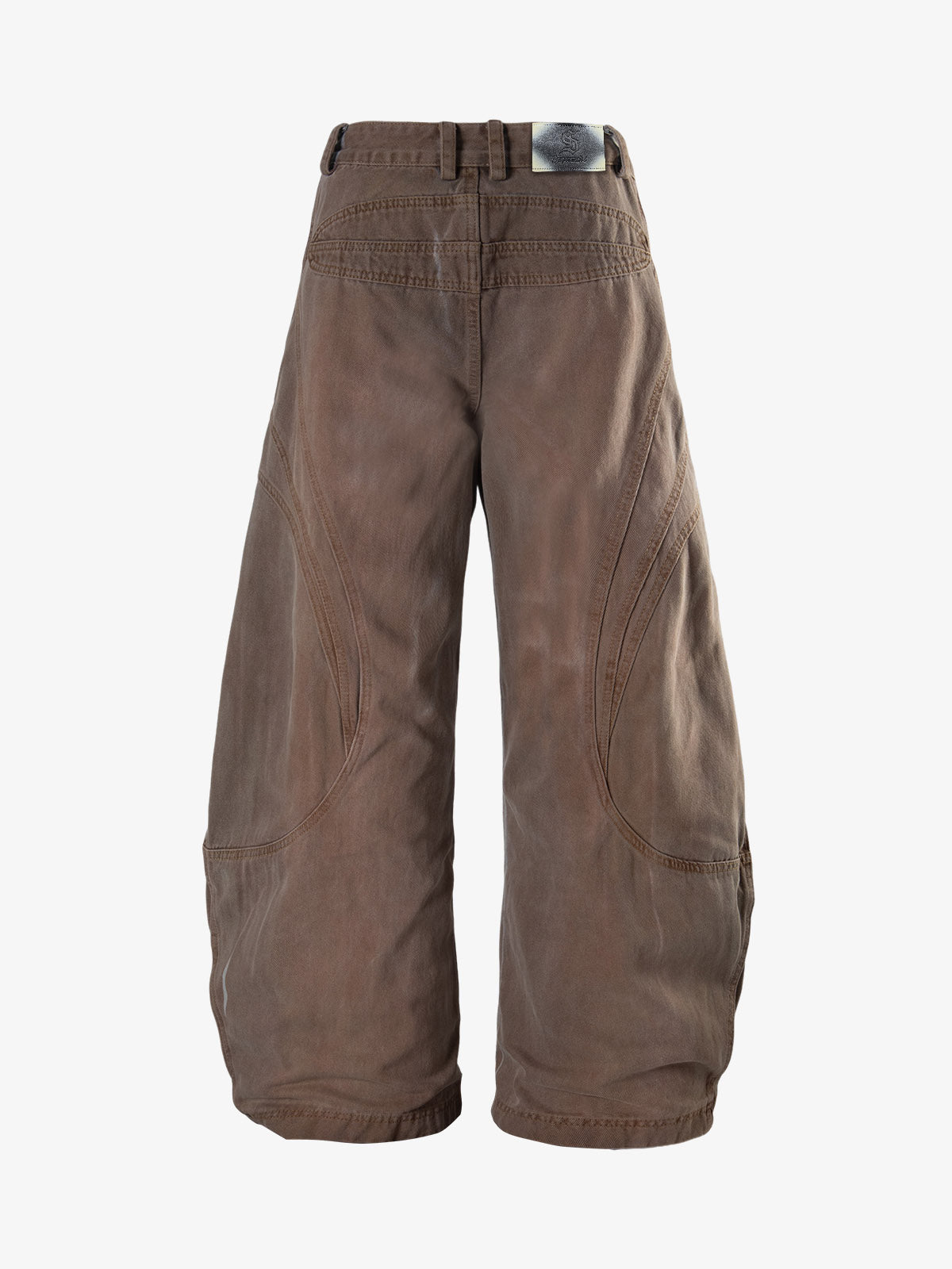 Grunge Deconstructed Eyelet Baggy Jeans