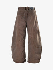 Grunge Deconstructed Eyelet Baggy Jeans