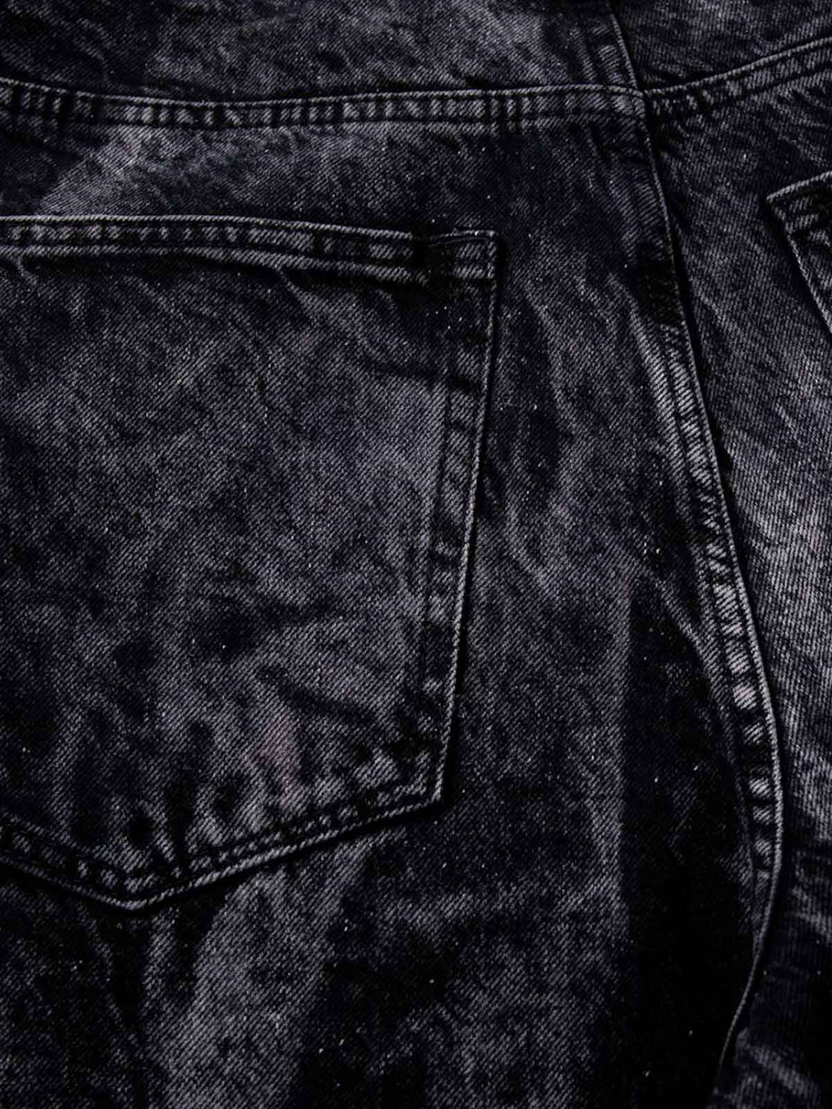 Washed Graphic Patch Baggy Jeans 