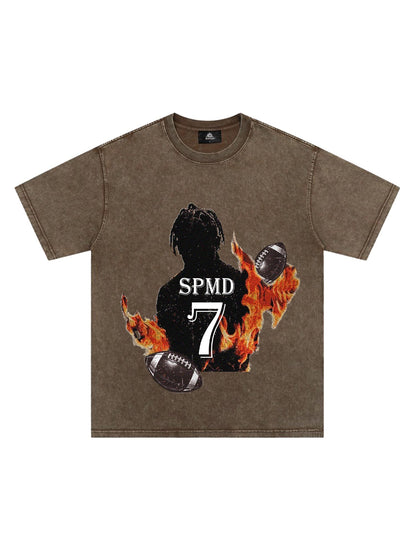 Super Bowl Football Print T-shirt 