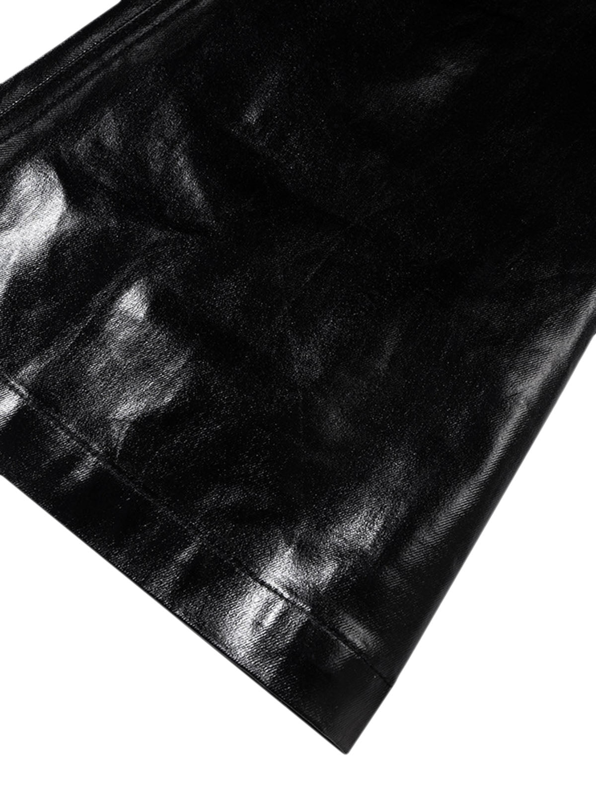 Thesupermade Glossy Patent Leather Flare Pants