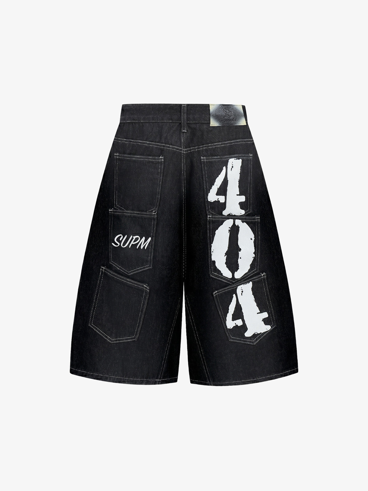 Multi-Pocket Raw Edge Jorts – 3/4 Length Wide-Leg Utility Denim Shorts