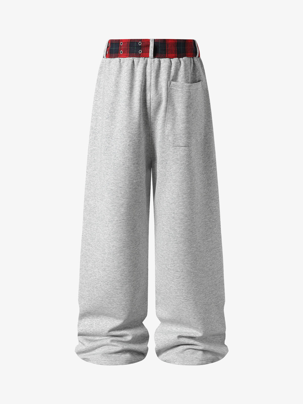 Plaid Embroidered Sweatpants
