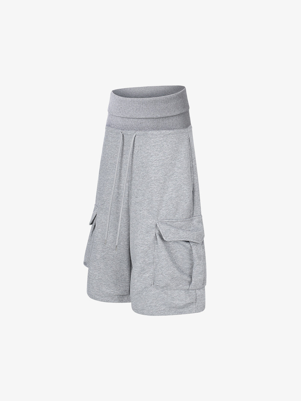Fleece-Cargo-Shorts, hochgeschnitten, weites Bein, lockere Passform, Streetwear-Shorts