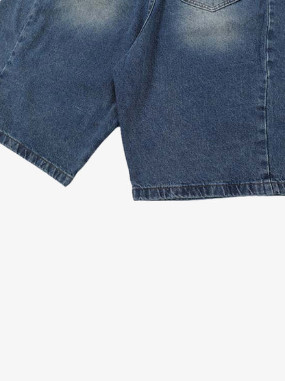 Denim Wide Leg Bermuda Shorts High Waist Relaxed Fit Summer Casual Women's Jeans Shorts 