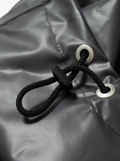 Thesupermade Shiny Functional Waterproof Hooded Jacket 