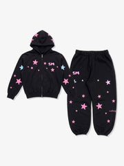 Star Foam Graphic Color Block Sweat Set