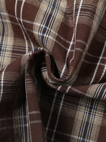 Stylish Plaid Long Sleeve Shirt for Casual and Outdoor Wear 