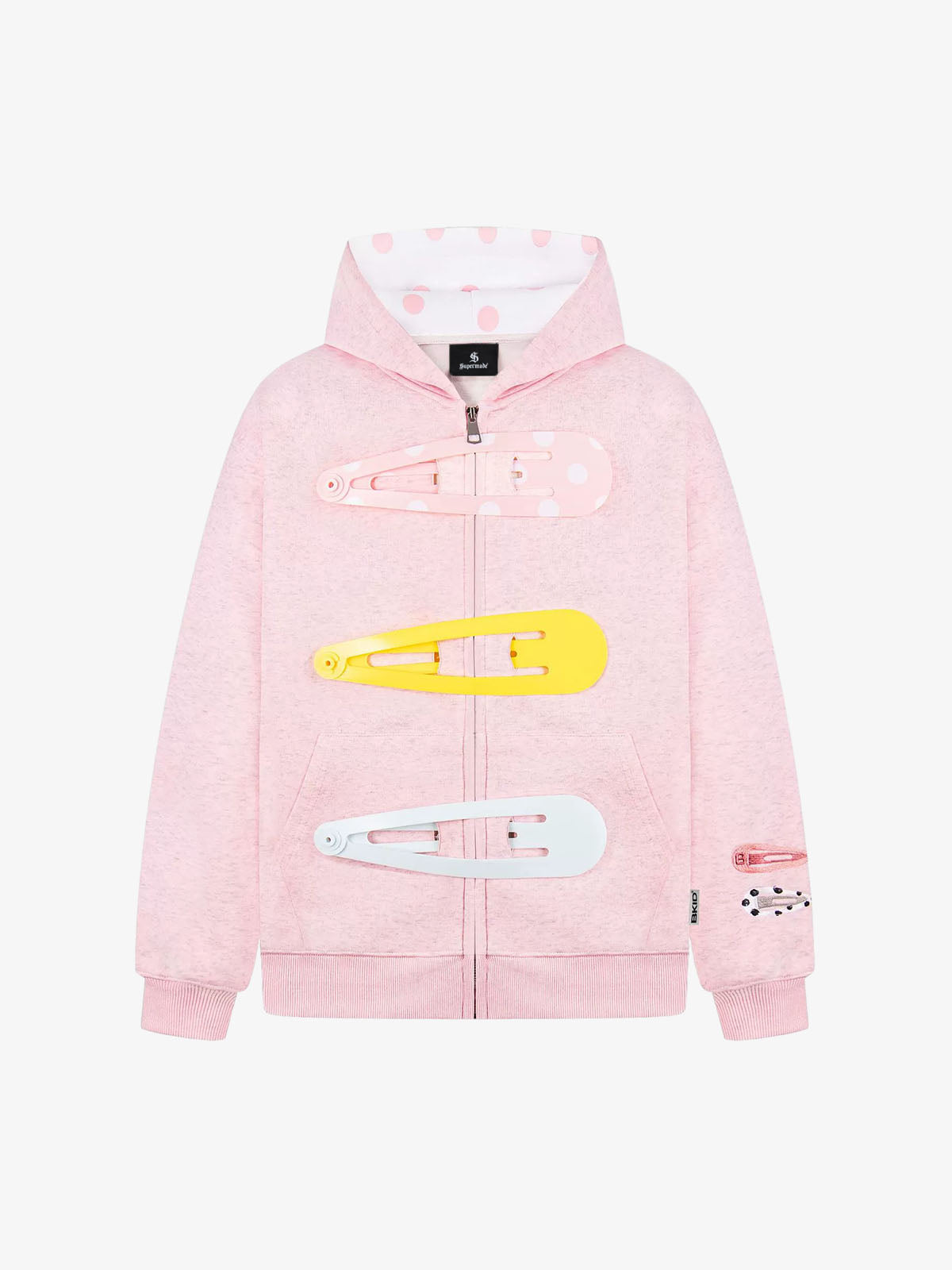 Cotton Blend Hoodie with Hair Clip Print Design for Men and Women 