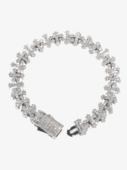 Cross Link Iced Bracelet 