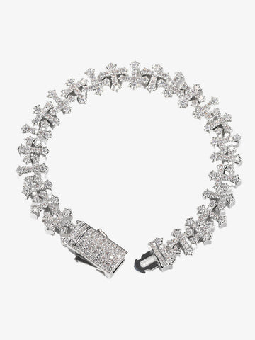 Cross Link Iced Bracelet 