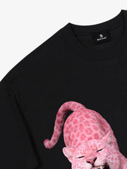 Vintage Pink Leopard Graphic T-Shirt 