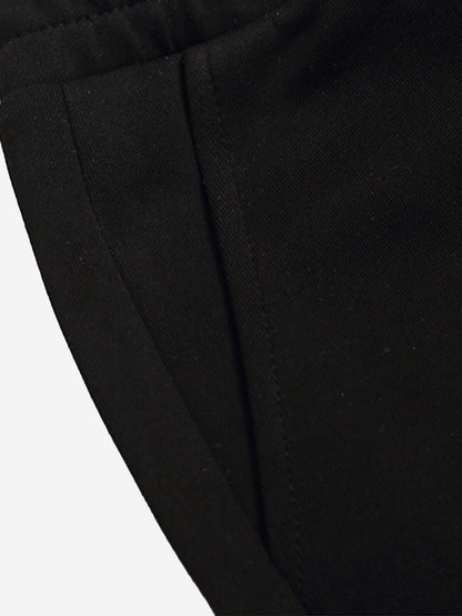 Striped Badge Graphic Double-Waist Track Pants