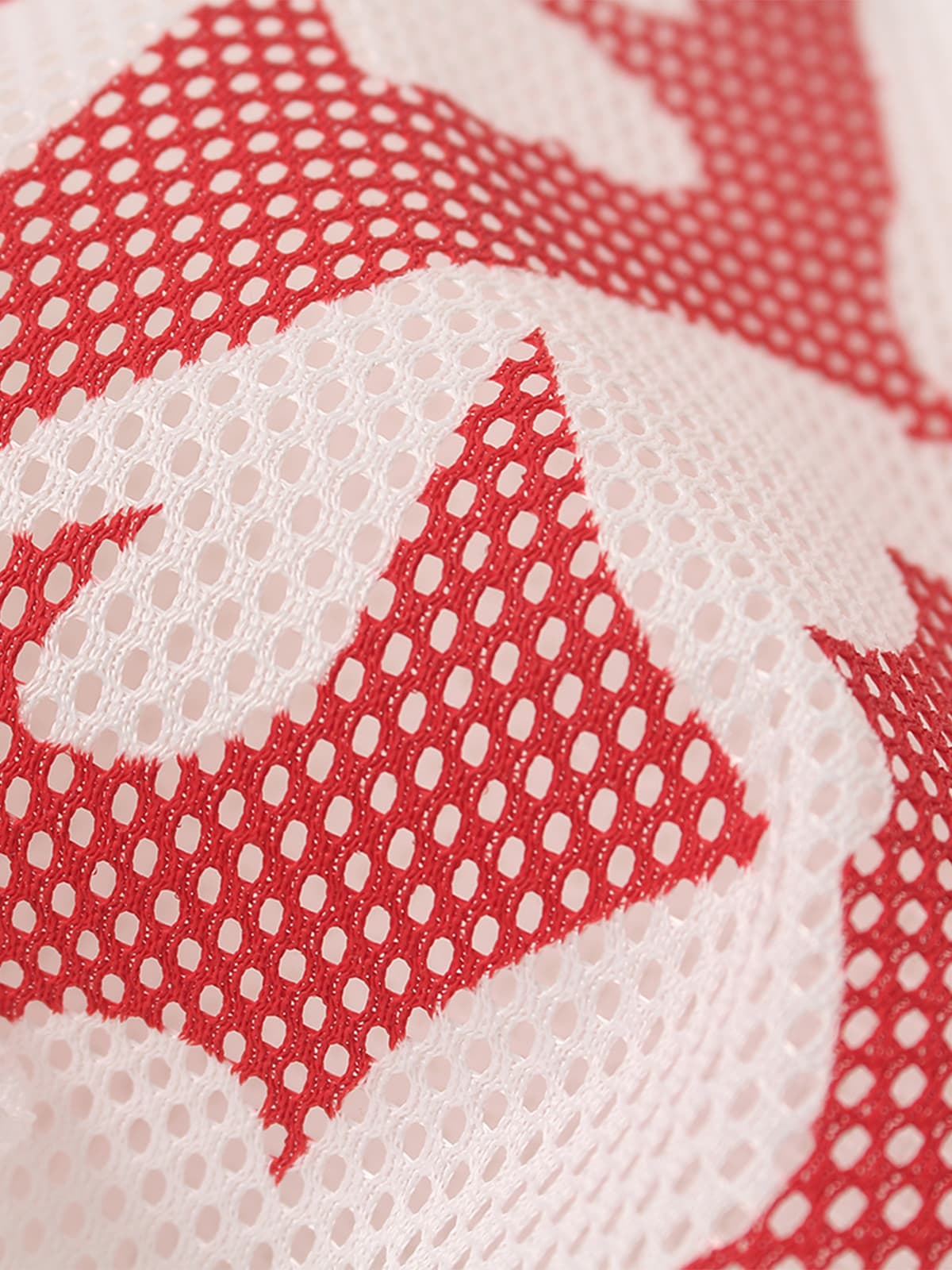 Mesh Jersey T-Shirt with Red Number 03 Print and Stitched Details 