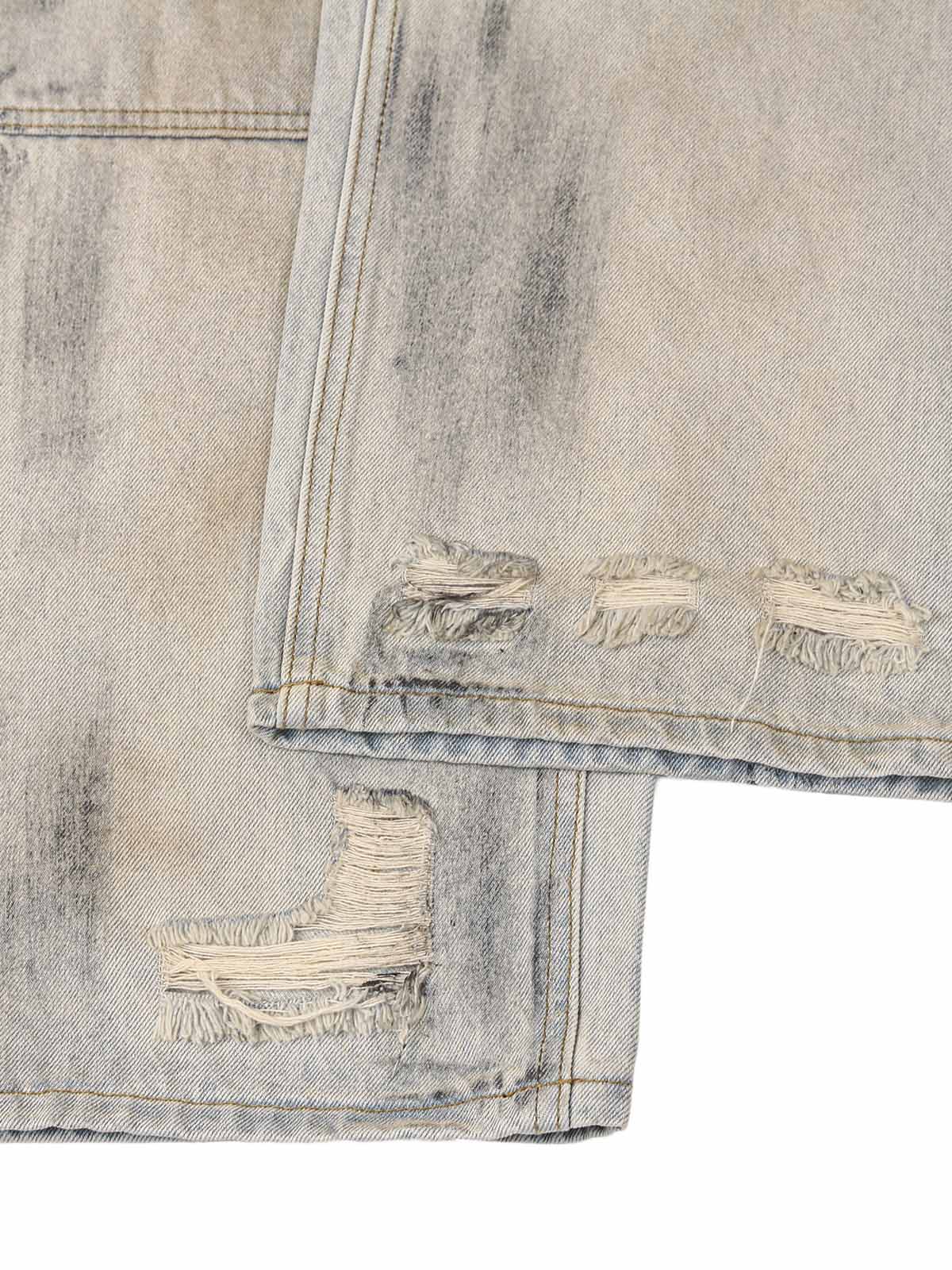 Thesupermade Washed Mud-Dye Straight Jeans 