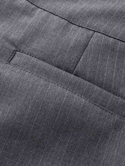 Double Waist Pinstripe Balloon Pants