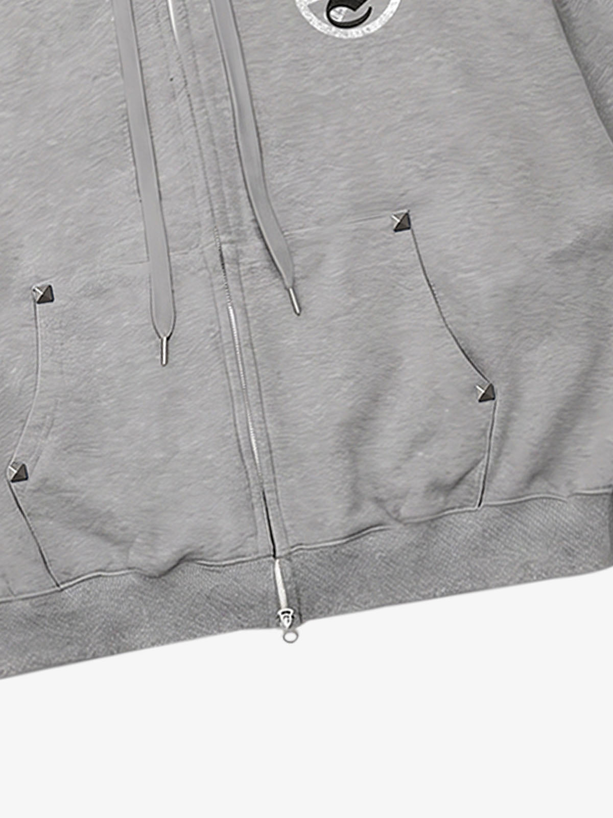 "Goodbye World" Earth Print Studded Hoodie