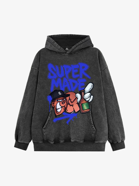 Supermade Graffiti Design Hoodie 