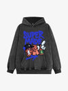 Original Contrast Color Letter Graphic Hoodie 