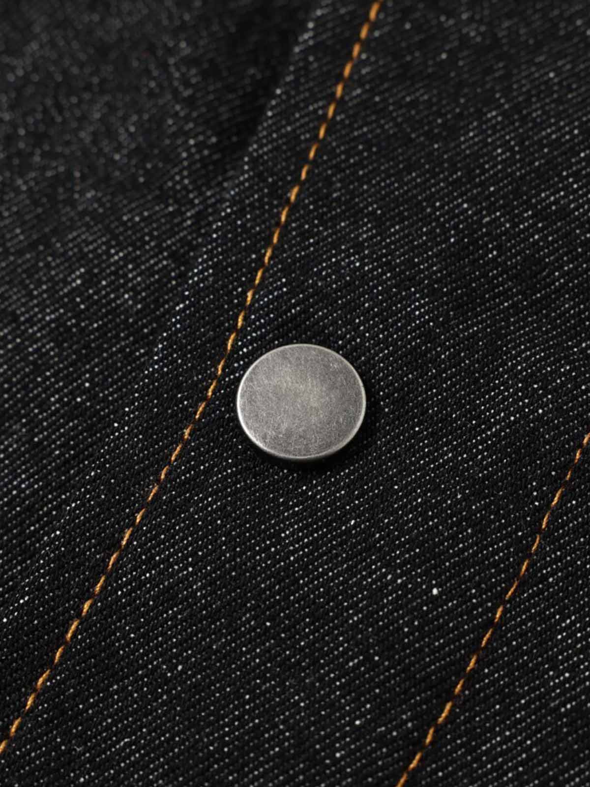 Stand Collar Clasp Detail Denim Jacket 