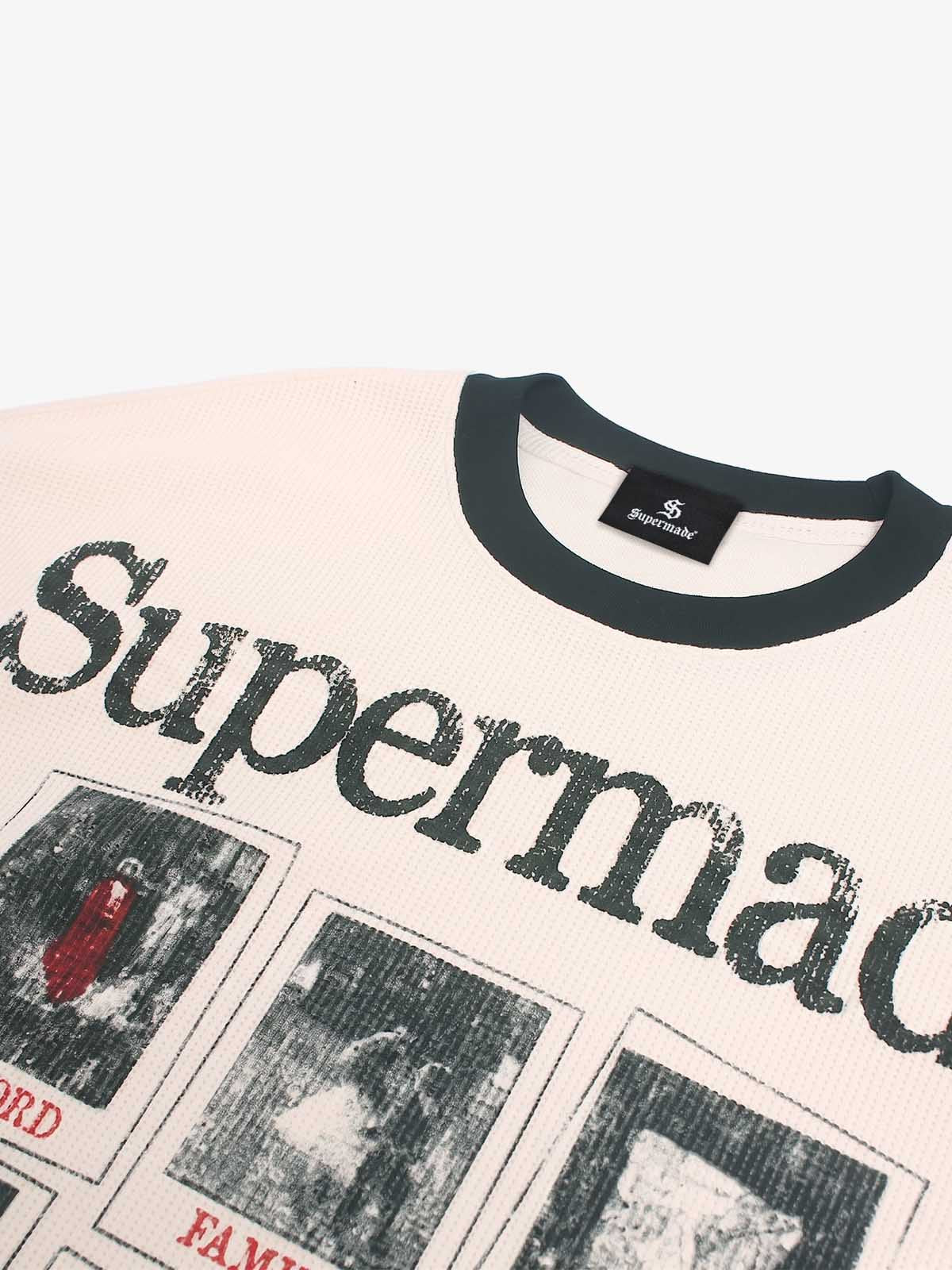 Camo Patchwork Waffle Long Sleeve Tee