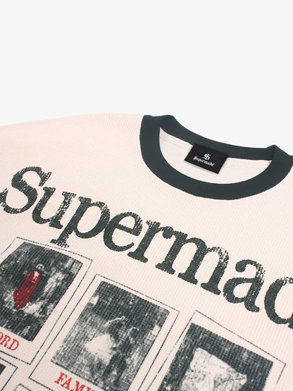 Camo Patchwork Waffle Long Sleeve Tee