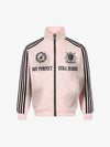 Striped Patchwork Hoodie with Logo Badge