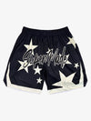 Cotton Blend Orange Leopard Print Shorts with Black Trim 