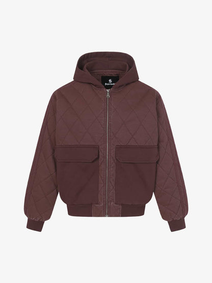 Quilted Hooded Jacket with Pockets - Perfect for Casual and Outdoor Wear 