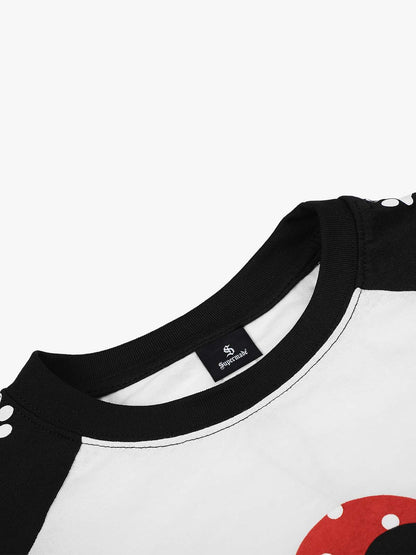 Slogan Raglan Long Sleeve Tee