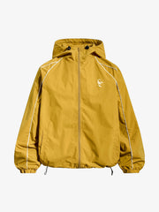 Street-style Letter Print Hooded Windbreaker Jacket