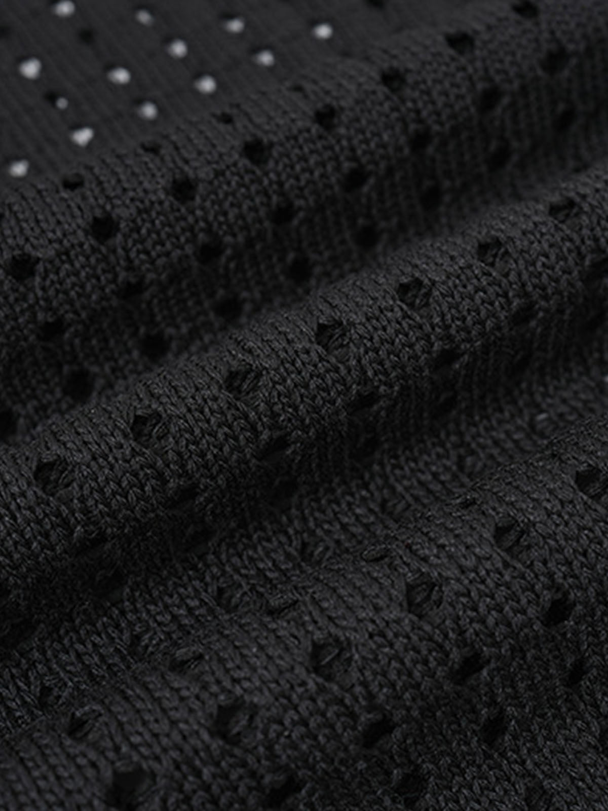Distressed Jacquard Mesh Knit Vest