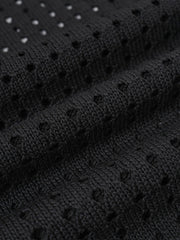 Distressed Jacquard Mesh Knit Vest