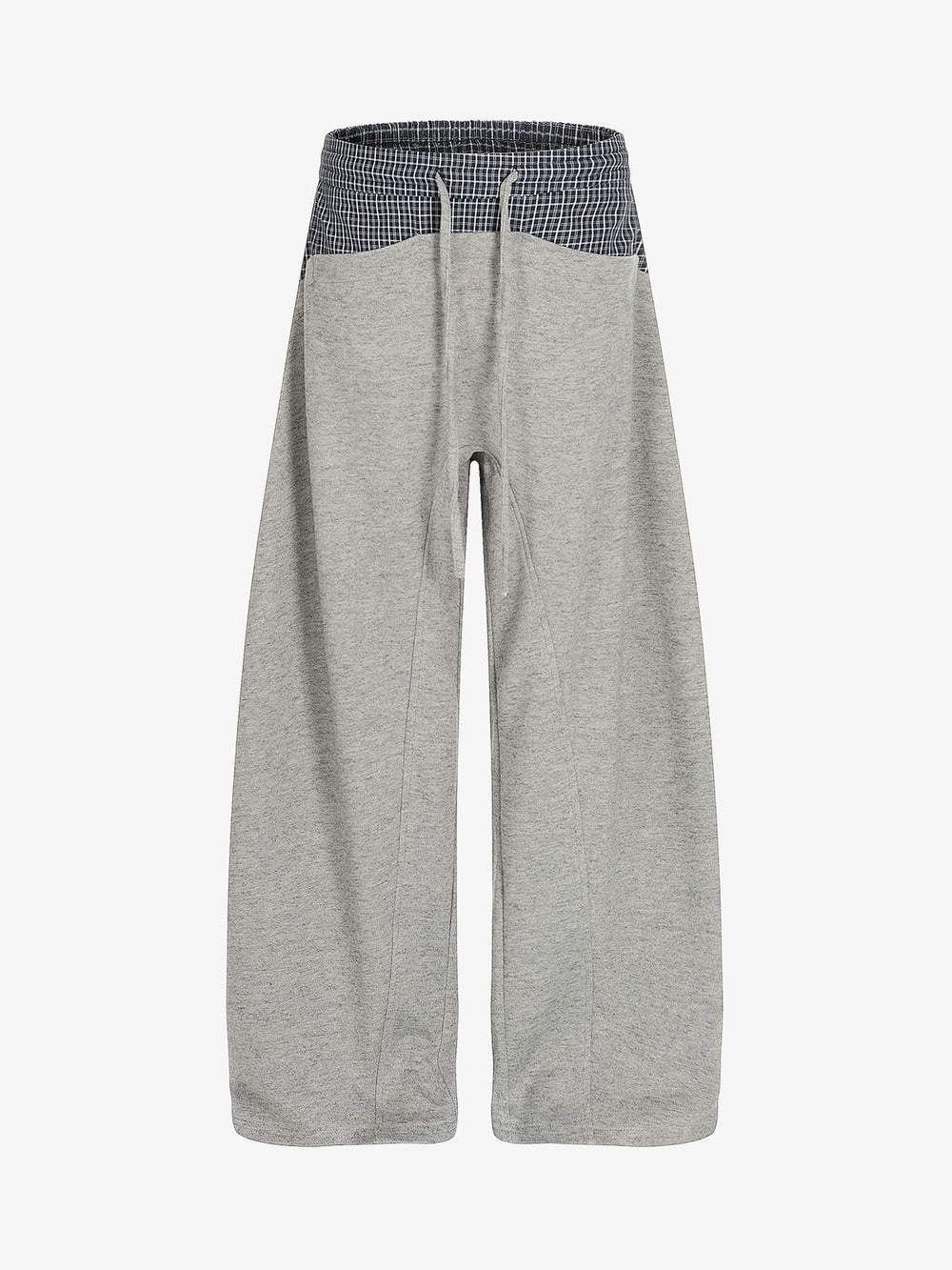 Plaid Paneled Sweatpants