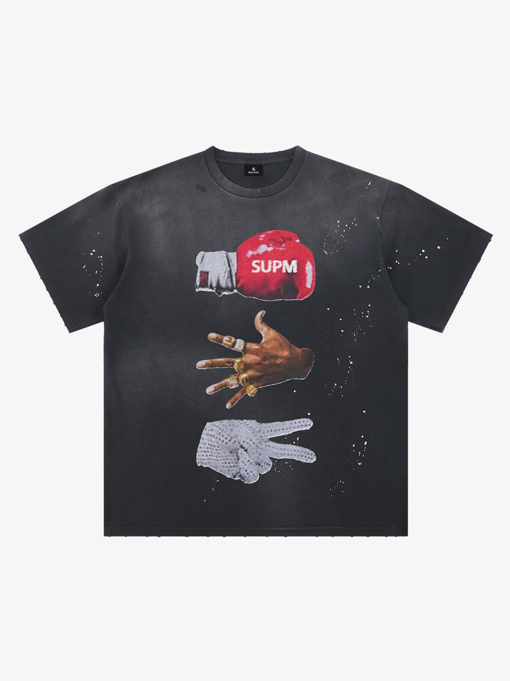 Black Distressed Graphic Tee