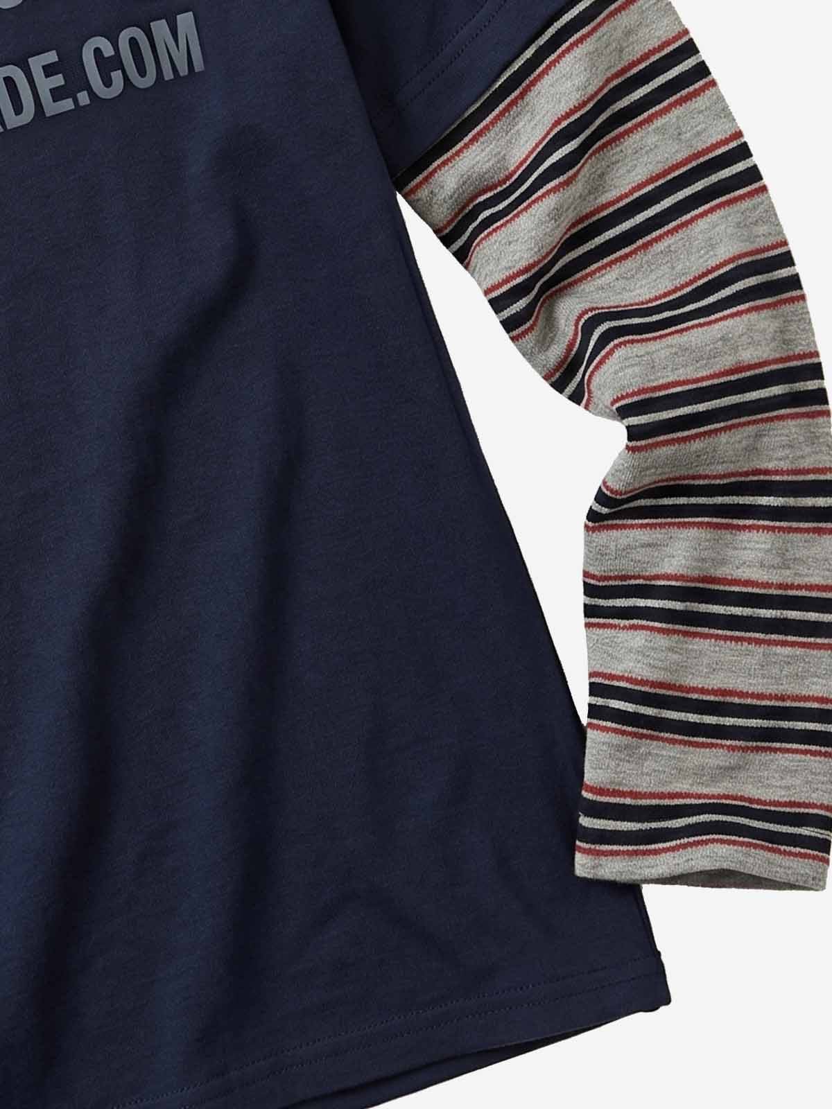 Striped Patchwork Long Sleeve Tee