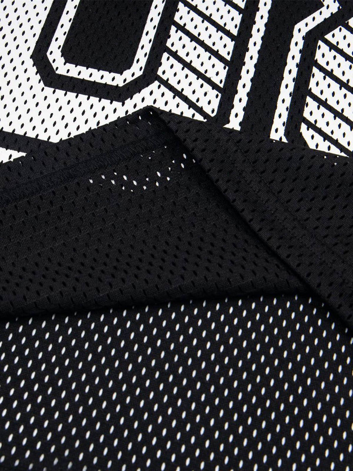 Retro Hollow Digital Stripe Print Jersey  T-shirt
