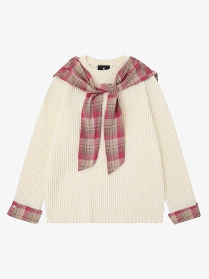 Striped Crew Neck Sweater for Women - Stylish and Cozy Winter Knitwear 