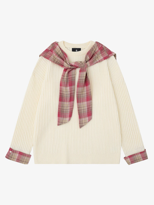 Striped Crew Neck Sweater for Women - Stylish and Cozy Winter Knitwear 