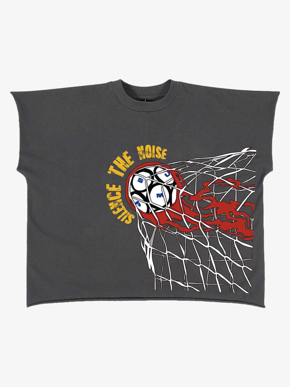 Cotton Spanish Football Club Logo T-Shirt with Vintage Wash and Distressed Design 
