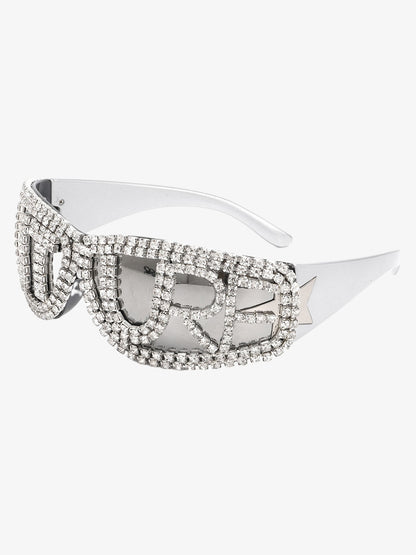 Rhinestone Embellished Sunglasses