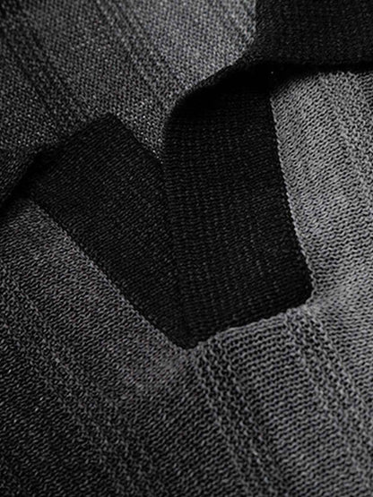Gradient Textured Knit Polo Shirt 