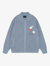 Badge Button Knit Cardigan Sweater