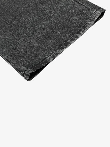 3D-printed Distressed Digital Print Cleanfit Straight Leg Jeans