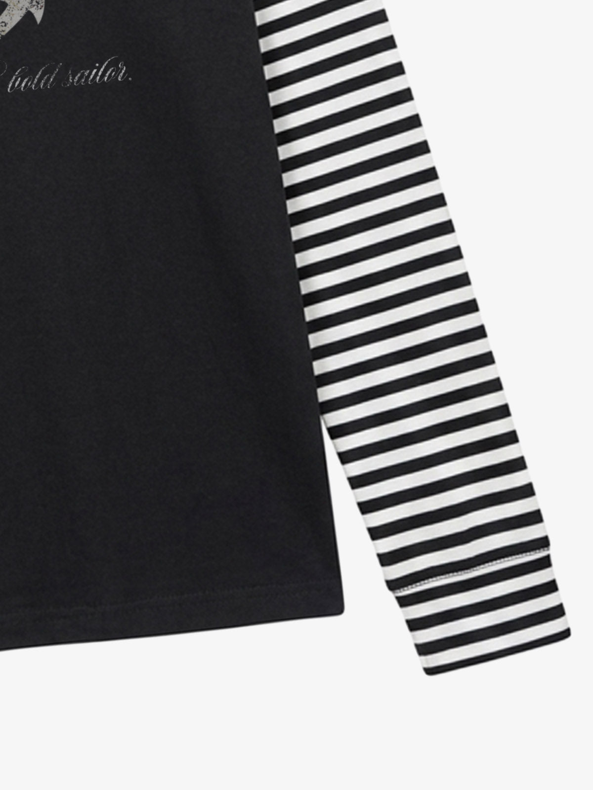 Anchor Graphic Raglan Long Sleeve Tee; Basic Black / S, Basic Black / M, Basic Black / L, Basic Black / XL, Basic Black / 2XL