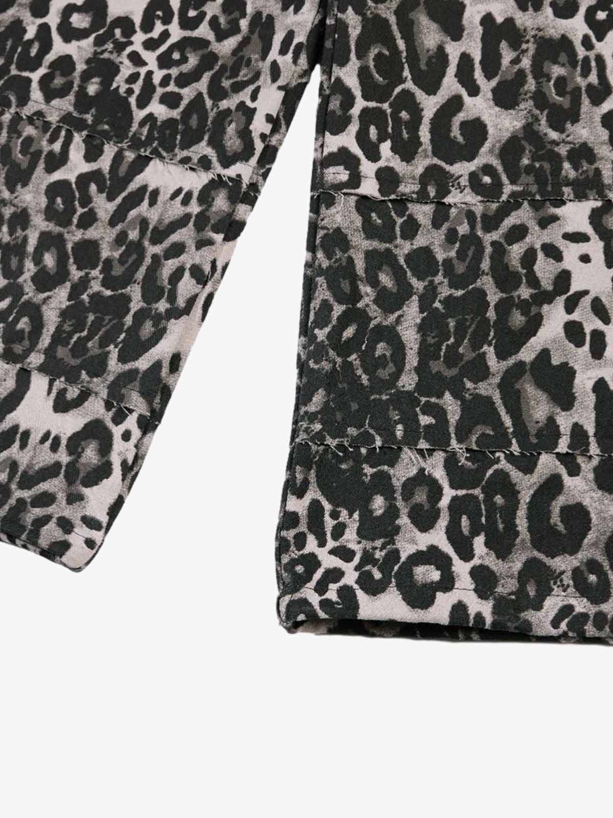 Stylish Leopard Print Wide-Leg Pants with Unique Graphic Design 