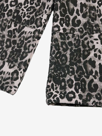 Stylish Leopard Print Wide-Leg Pants with Unique Graphic Design 